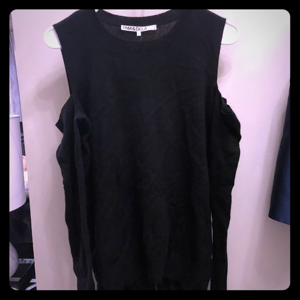 Pam & Gela NWT Cold Shoulder Sweater
